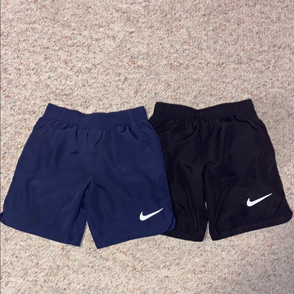 Nike Blue and Black Athletic Shorts Lightweight Training size 5